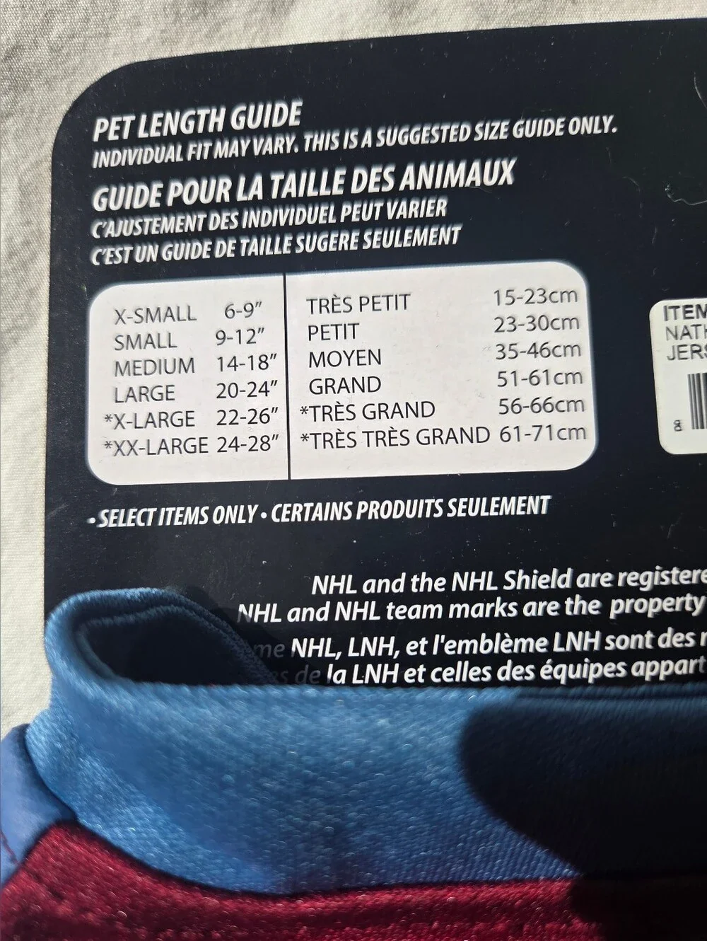NWT Colorado Avalanche Pet Jersey (NHL)